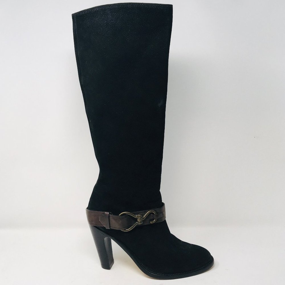 Cole Haan boots Knee High 6.5B black suede leather